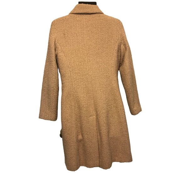 Halston Women's Vintage Oatmeal Tweed Wool Fall Winter Coat - Picture 2 of 8